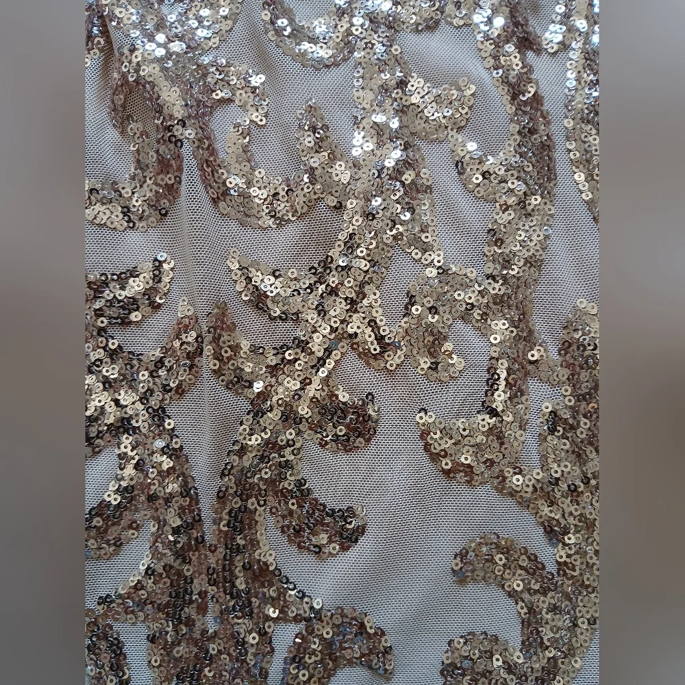 Lovely Day Women's Elegant Rose Gold Sequin Dress - Picture 2 of 9